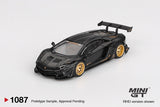(Pre-Order) 1:64 Lamborghini Aventador LB-WORKS Limited Edition -- Matte Black -- Mini GT MGT01087