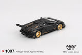 (Pre-Order) 1:64 Lamborghini Aventador LB-WORKS Limited Edition -- Matte Black -- Mini GT MGT01087