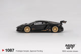 (Pre-Order) 1:64 Lamborghini Aventador LB-WORKS Limited Edition -- Matte Black -- Mini GT MGT01087