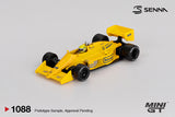 (Pre-Order) 1:64 1987 Ayrton Senna -- Monaco GP Winner -- #12 Lotus 99T -- Mini GT MGT01088