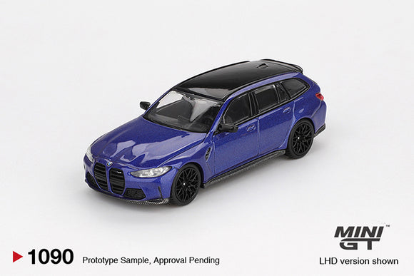 (Pre-Order) 1:64 BMW M3 Competition Touring -- Portimao Blue Metallic -- Mini GT MGT01090