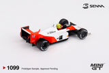 (Pre-Order) 1:64 1988 Ayrton Senna -- Japan GP Winner -- #12 McLaren MP4/4 -- Mini GT MGT01099