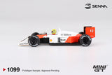 (Pre-Order) 1:64 1988 Ayrton Senna -- Japan GP Winner -- #12 McLaren MP4/4 -- Mini GT MGT01099