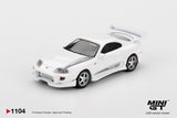 (Pre-Order) 1:64 Toyota Supra VeilSide Combat V-I -- White -- Mini GT MGT01104