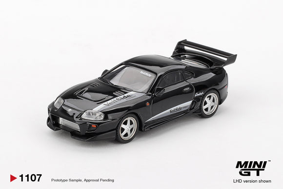 Pre-Order) 1:64 Toyota Supra VeilSide Combat V-II -- Black -- Mini GT