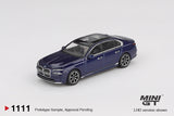 (Pre-Order) 1:64 BMW i7 xDrive60 -- Tanzanite Blue Metallic -- Mini GT MGT01111