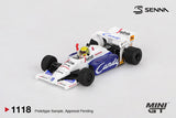(Pre-Order) 1:64 1984 Ayrton Senna -- Monaco GP -- #19 Toleman TG184 -- Mini GT MGT01118