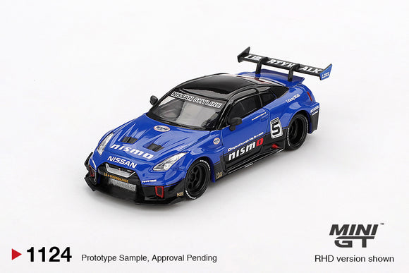 (Pre-Order) 1:64 Nissan 35GT-RR Ver.12 LB-Silhouette WORKS GT -- Blue -- Mini GT MGT01124