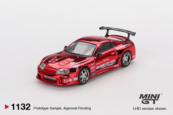 (Pre-Order) 1:64 Toyota Supra (A80) Top Secret GT-300 Top Secret -- Red Chrome -- Mini GT MGT01132