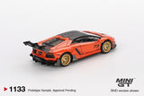 (Pre-Order) 1:64 Lamborghini Aventador LB-WORKS -- Orange MDX 2025 -- Mini GT MGT01133