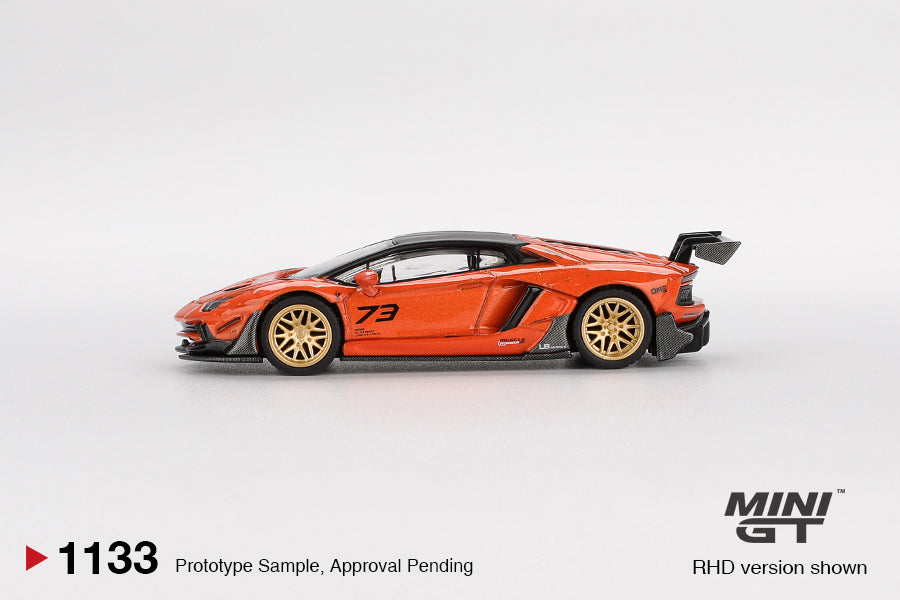 Pre-Order) 1:64 Lamborghini Aventador LB-WORKS -- Orange MDX 2025 --