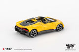 (Pre-Order) 1:64 Bugatti W16 Mistral -- Yellow -- Mini GT MGT01137