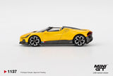 (Pre-Order) 1:64 Bugatti W16 Mistral -- Yellow -- Mini GT MGT01137