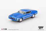 (Pre-Order) 1:64 Ford Mustang Mach 1 -- Grabber Blue -- Mini GT MGT01138