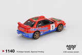 (Pre-Order) 1:64 1999 DRM Champion -- #1 Subaru Impreza WRC97 -- Mini GT MGT01140