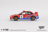 (Pre-Order) 1:64 1999 DRM Champion -- #1 Subaru Impreza WRC97 -- Mini GT MGT01140