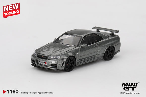 (Pre-Order) 1:64 Nissan Skyline GT-R  (NISMO BNR34 CRS) -- Dark Metal Gray -- Mini GT MGT01160