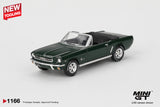 (Pre-Order) 1:64 Ford Mustang Convertible 1964 -- Highland Green -- Mini GT MGT01166