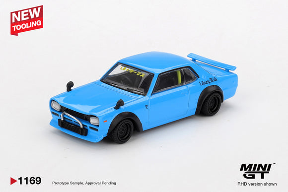 (Pre-Order) 1:64 Nissan LB-Works Hakosuka -- Baby Blue -- Mini GT MGT01169