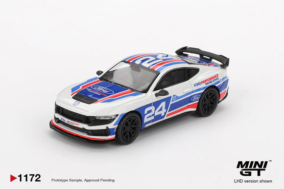 (Pre-Order) 1:64 Ford Mustang Dark Horse -- #24 Ford Performance Racing School -- Mini GT MGT01172