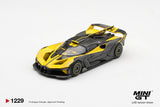 (Pre-Order) 1:64 Bugatti Bolide -- Yellow/Black -- Mini GT MGT01229
