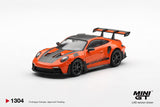 (Pre-Order) 1:64 Porsche 911 (992) GT3 RS Weissach Package -- Gulf Orange -- Mini GT MGT01304