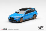 (Pre-Order) 1:64 BMW M3 (G81) M Performance Touring -- Riviera Blue -- Mini GT MGT01319