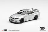 (Pre-Order) 1:64 Nissan Skyline R34 GT-R Z-Tune -- Silver -- Mini GT MGT01329