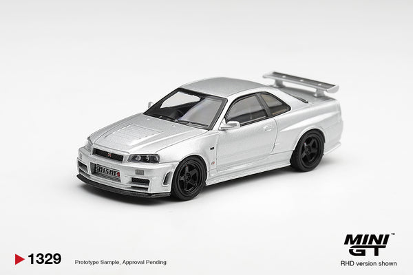 Pre-Order) 1:64 Nissan Skyline R34 GT-R Z-Tune -- Silver -- Mini GT M