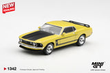 (Pre-Order) 1:64 Ford Mustang Boss 302 1969 -- Bright Yellow -- Mini GT MGT01342