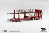 (Pre-Order) 1:64 Scania 770S A6x4NA Car Transporter -- Red -- Mini GT MGT01350 Truck