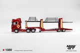 (Pre-Order) 1:64 Scania 770S A6x4NA Car Transporter -- Red -- Mini GT MGT01350 Truck