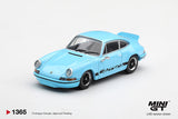 (Pre-Order) 1:64 Porsche 911 Carrera RS 2.7 -- Gulf Blue with Black Livery -- Mini GT MGT01365