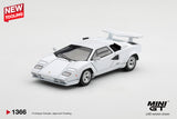 (Pre-Order) 1:64 Lamborghini Countach LP500S -- White -- Mini GT MGT01366