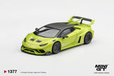 (Pre-Order) 1:64 Lamborghini Huracan LB-WORKS -- Lime Metallic -- Mini GT MGT01377