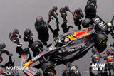 (Pre-Order) 1:64 2023 Max Verstappen -- Japanese GP Winner w/20 Piece Pit Crew Set -- Mini GT F1