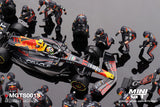 (Pre-Order) 1:64 2023 Sergio Perez -- Japanese GP w/20 Piece Pit Crew Set -- Mini GT F1