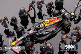 (Pre-Order) 1:64 2023 Sergio Perez -- Japanese GP w/20 Piece Pit Crew Set -- Mini GT F1