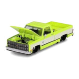 1:64 Chevrolet Silverado Kaido V1 Flo Yellow -- Kaido House x Mini GT KHMG112