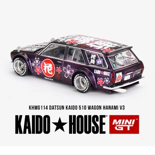 1:64 Datsun KAIDO 510 Wagon -- Hanami V3 Purple -- Kaido House x Mini
