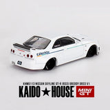 1:64 Nissan Skyline GT-R (R33) V1 GReddy White -- KaidoHouse x Mini GT KHMG113