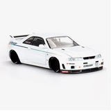 1:64 Nissan Skyline GT-R (R33) V1 GReddy White -- KaidoHouse x Mini GT KHMG113