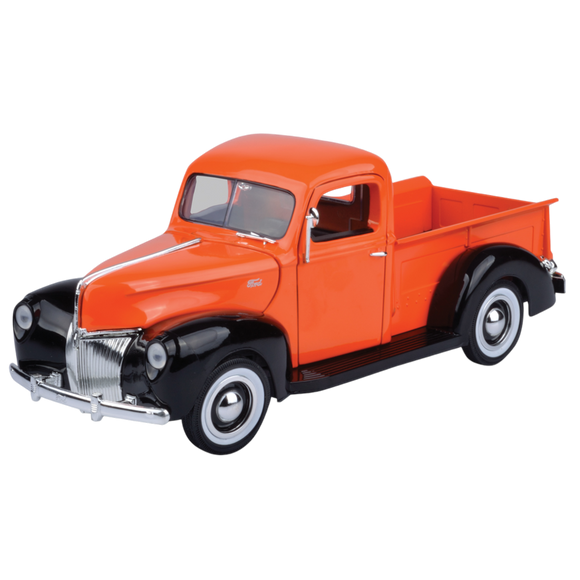 1:18 1940 Ford Pickup -- Orange/Black -- MotorMax