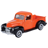 1:18 1940 Ford Pickup -- Orange / Black -- MotorMax: Timeless Legends