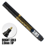Hyperchrome Detailing Paint Marker Pen -- Silver & Gold 0.5mm 3mm -- SMS Paints