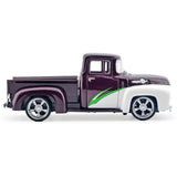 1:24 1956 Ford F100 Pickup -- White / Burgundy -- MotorMax: Kult Klassics