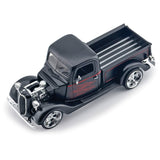1:24 1937 Ford Pickup -- Black w/Flames -- MotorMax: Kult Klassics