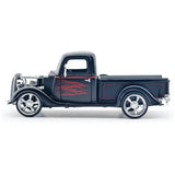 1:24 1937 Ford Pickup -- Black w/Flames -- MotorMax: Kult Klassics