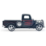 1:24 1937 Ford Pickup -- Black w/Flames -- MotorMax: Kult Klassics