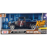 1:24 1937 Ford Pickup -- Black w/Flames -- MotorMax: Kult Klassics